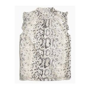 J crew ruffle snakeskin blouse